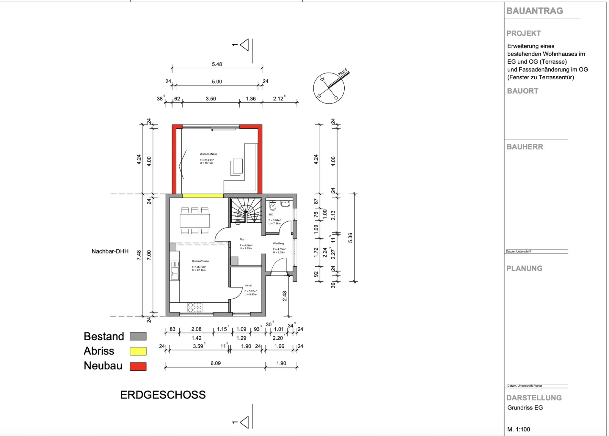 Anbau Grundriss